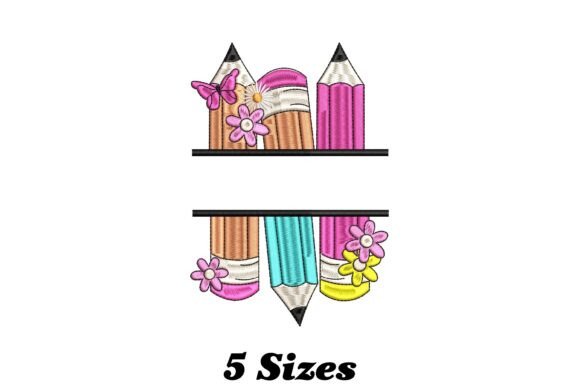 Teacher Pencil Embroidery